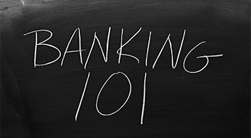 banking 101 on chalkboard